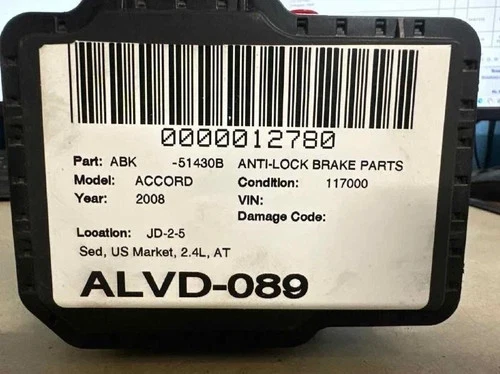 Honda Accord Sedan 2.4L ABS Anti-Lock Brake Pump Module Assembly OEM 2008–2010 - Image 4